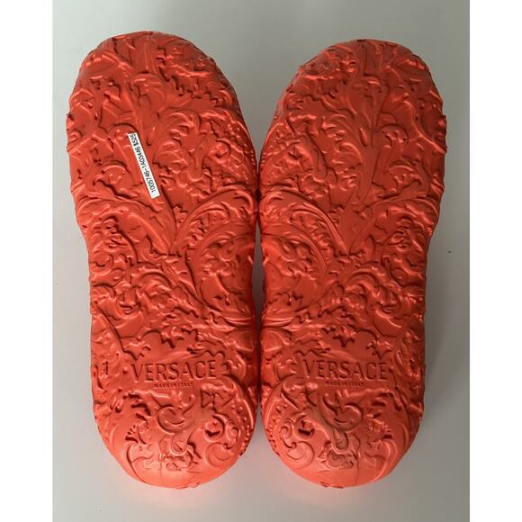 NIB $525 Versace Medusa Head Slides Pool Sandals Orange 13 US (46) 1005746 IT - Picture 11 of 14